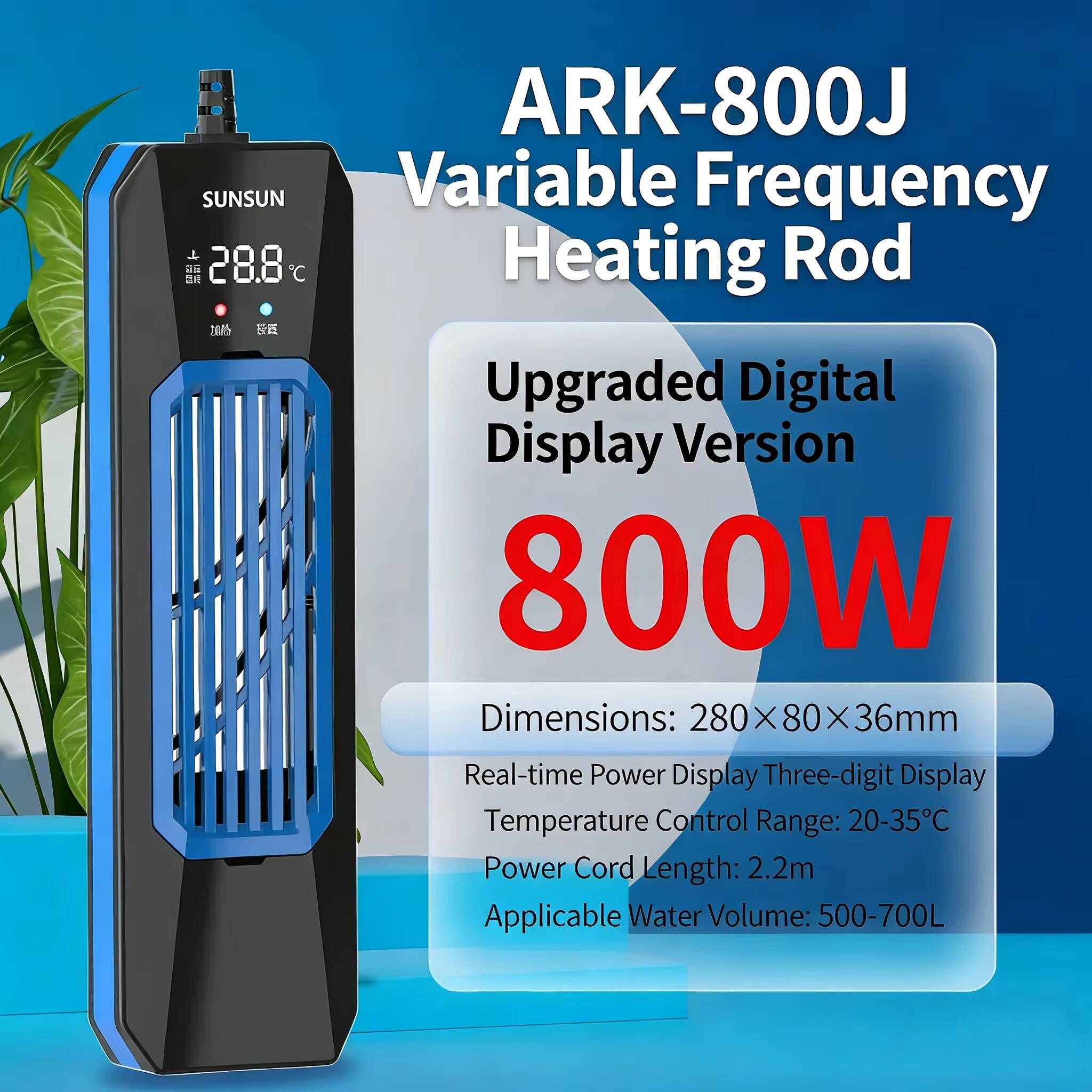 Marine Aquarium Heater - 50-1000W nuevo SUNSUN PTC ARK tanque