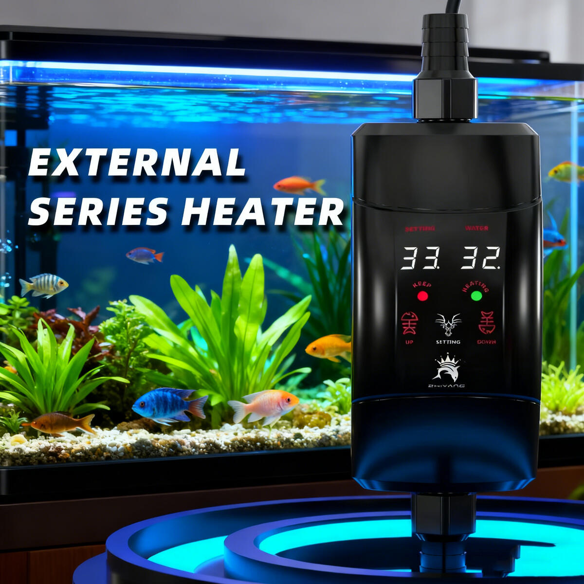 Varilla calefactora externa de - Marine Aquarium Heater reseña y precio