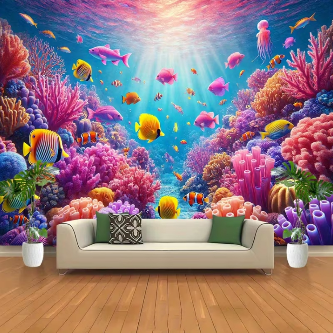 Fondo Decorativo con Temática  - Aquarium Marine World reseña y precio